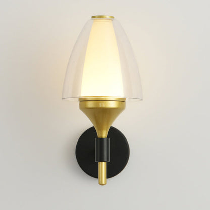 Round Trapezoidal Iron Acrylic LED Wall Sconce Lamp