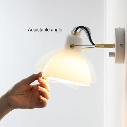 Simplicity Glass Dome Hemispheroid 1-Light Wall Sconce Lamp