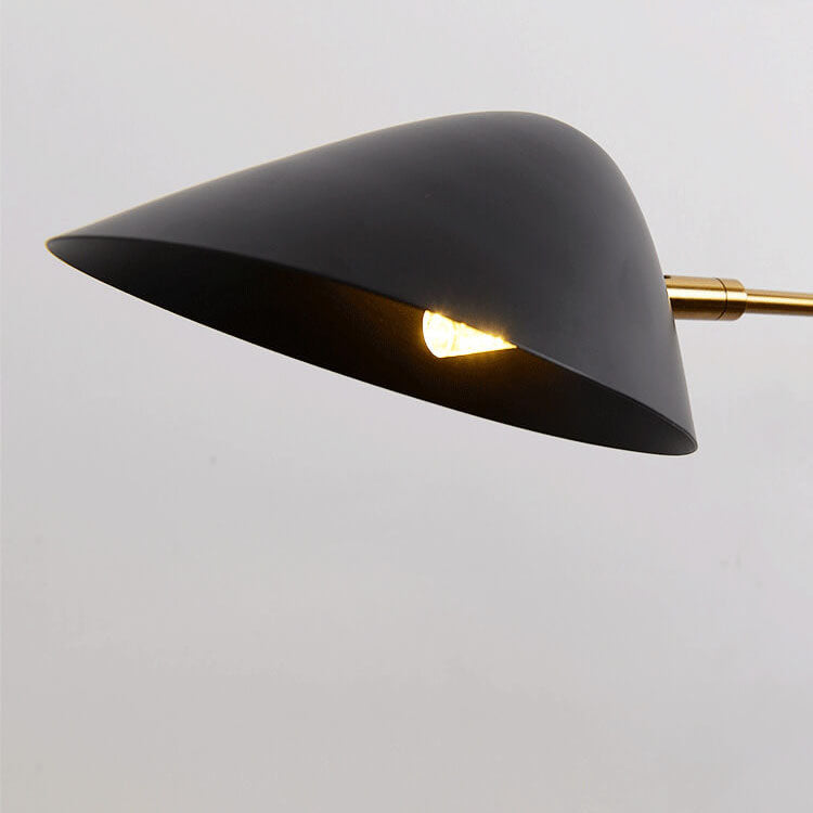 Light Iron Long Arm 1/2-Light Wall Sconce Lamp