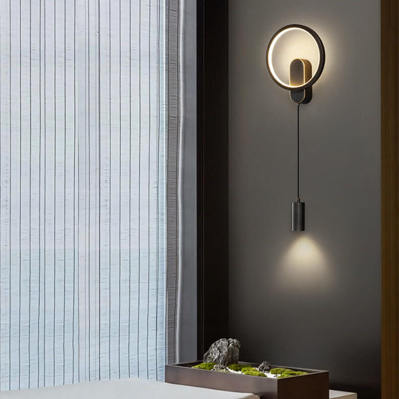 Industrial All Copper Nordic Round LED Wall Sconce Lamp
