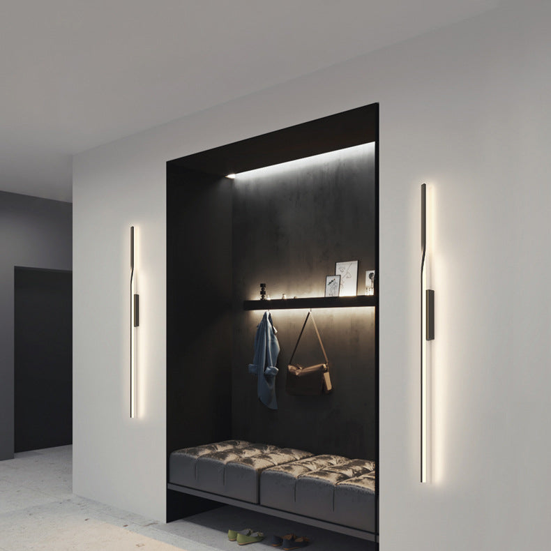 Aluminum Straight Line Silicone LED Wall Sconce Lamp