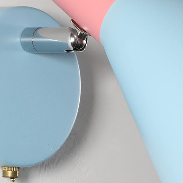 Iron Blue Cone Shade 1-Light Reading Wall Sconce Lamp