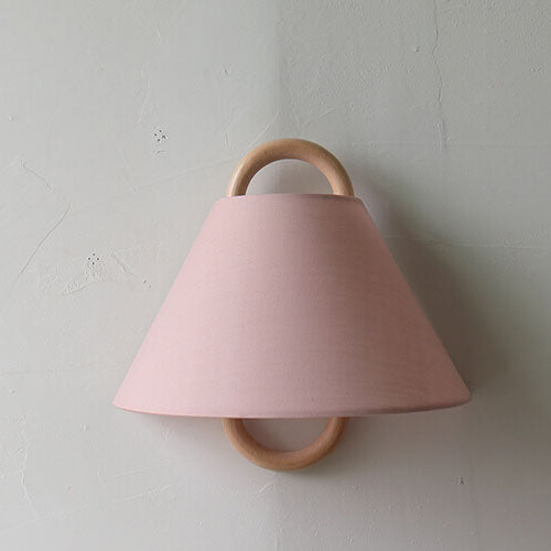 Modern Solid Wood Pleated Semicircle 1-Light Wall Sconce