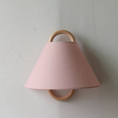 Modern Solid Wood Pleated Semicircle 1-Light Wall Sconce