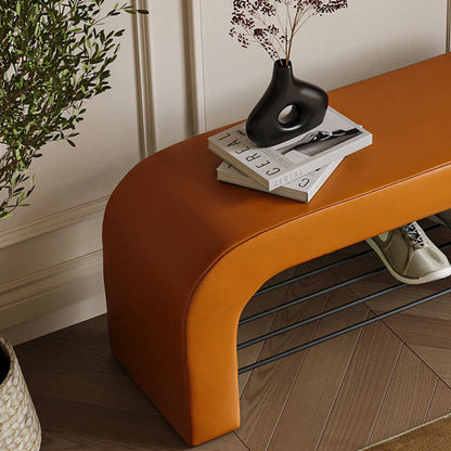 Modern Fabric Iron Bench