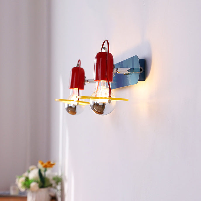 Childlike Iron 2-Light Mirror Front Wall Sconce Lamp