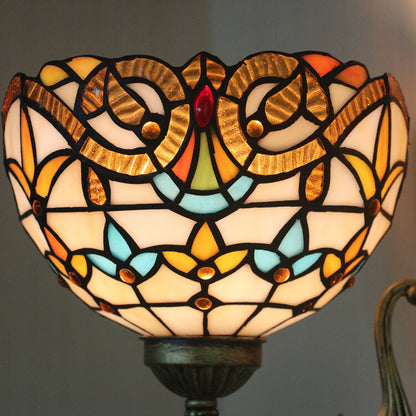 Tiffany Flora Stained Glass 1-Light Wall Sconce Lamp