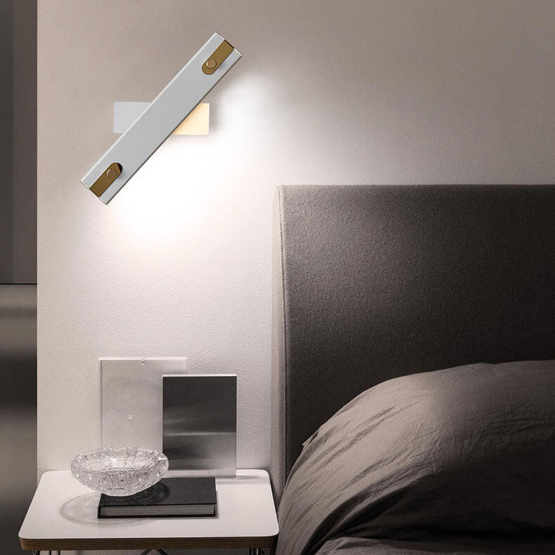 Light Wrought Iron Acrylic Rotatable LED Wall Sconce Lamp
