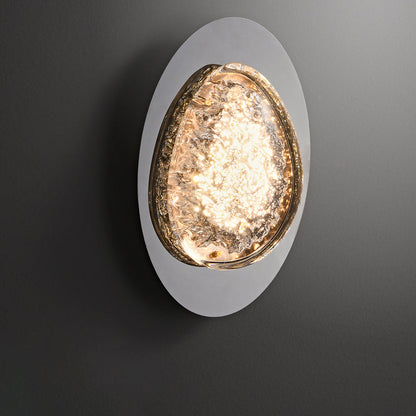 Irregular Oval Hardware Acrylic LED Wall Sconce Lamp