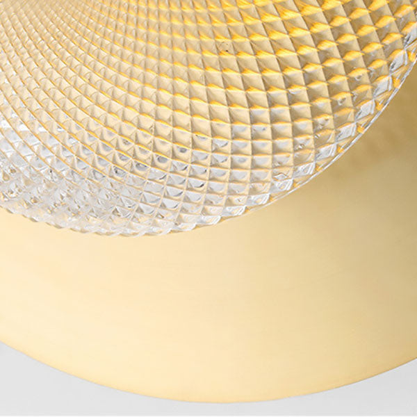 Modern Luxury Iron Glass Round LED Wall Sconce Lamp