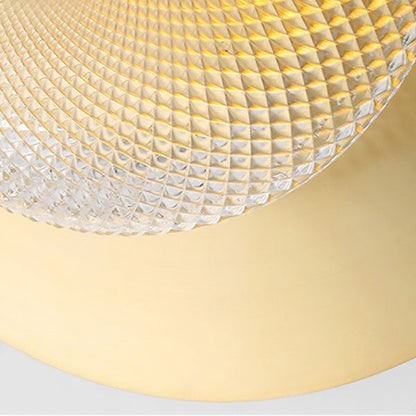 Modern Luxury Iron Glass Round LED Wall Sconce Lamp