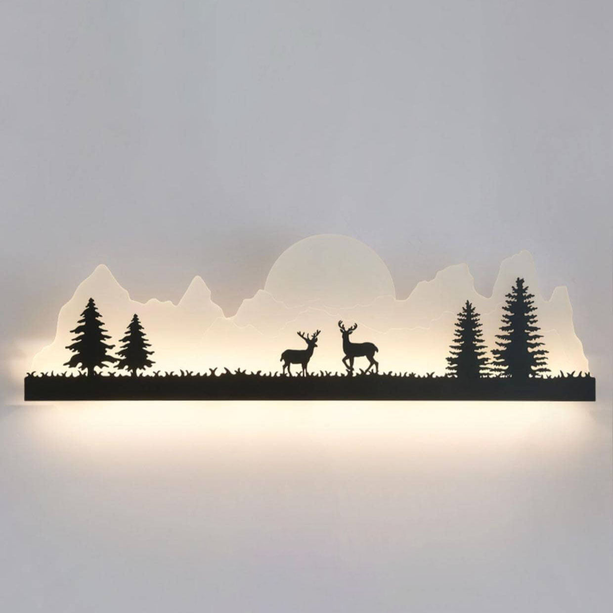 Chinese Landscape Painting Outside LED Wall Sconce Lamp