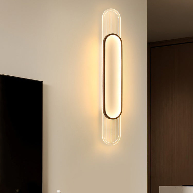 Simplicity Grille Ellipse Shade LED Wall Sconce Lamp