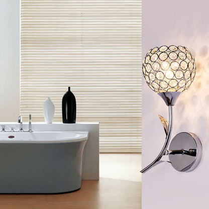 Modern European Crystal Romantic 1-Light Wall Sconce Lamp
