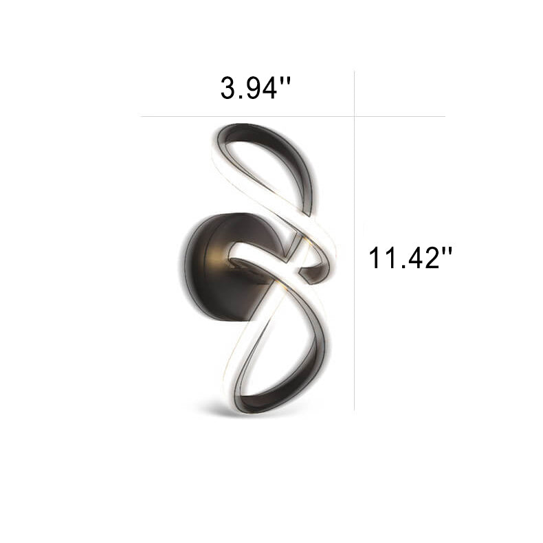 Nordic Twisted Line Shape Aluminum LED Wall Sconce Lamp