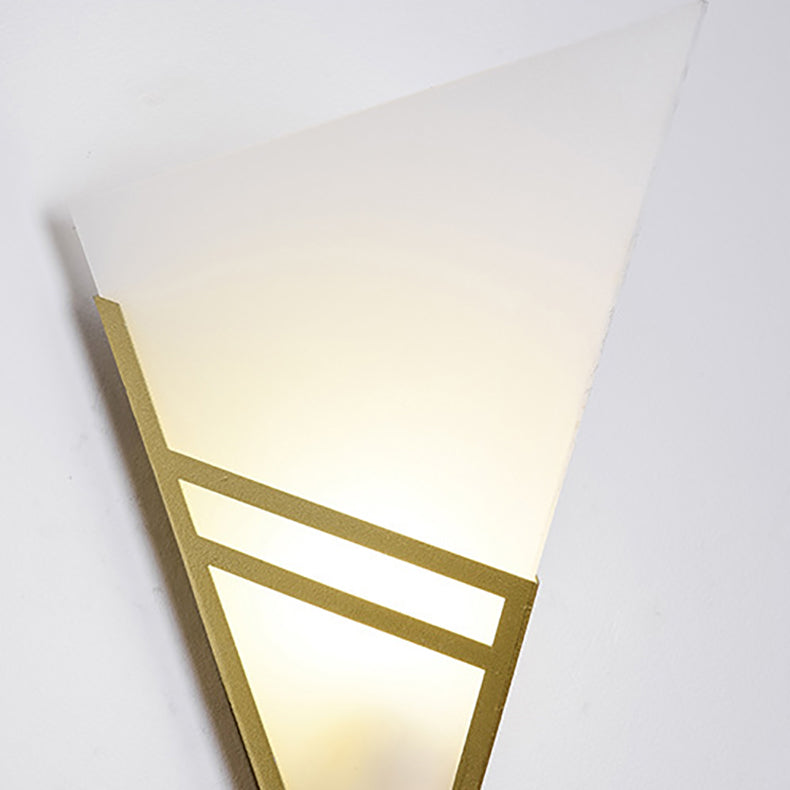Iron Acrylic Inverted Triangle 1-Light Wall Sconce Lamp