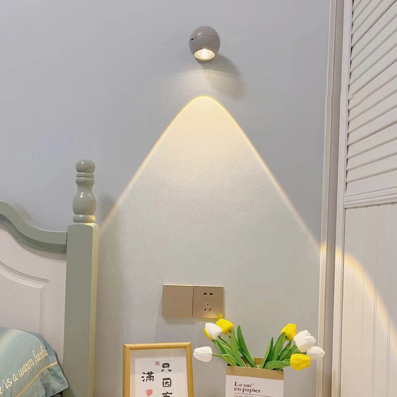 Modern Minimalist Orb USB ABS LED Wall Sconce Lamp