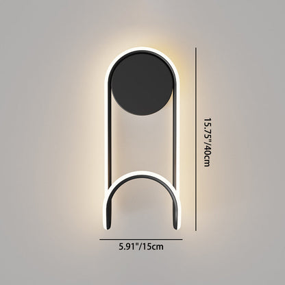 Scandinavian Acrylic Round Hook Led Wall Sconce Lamp