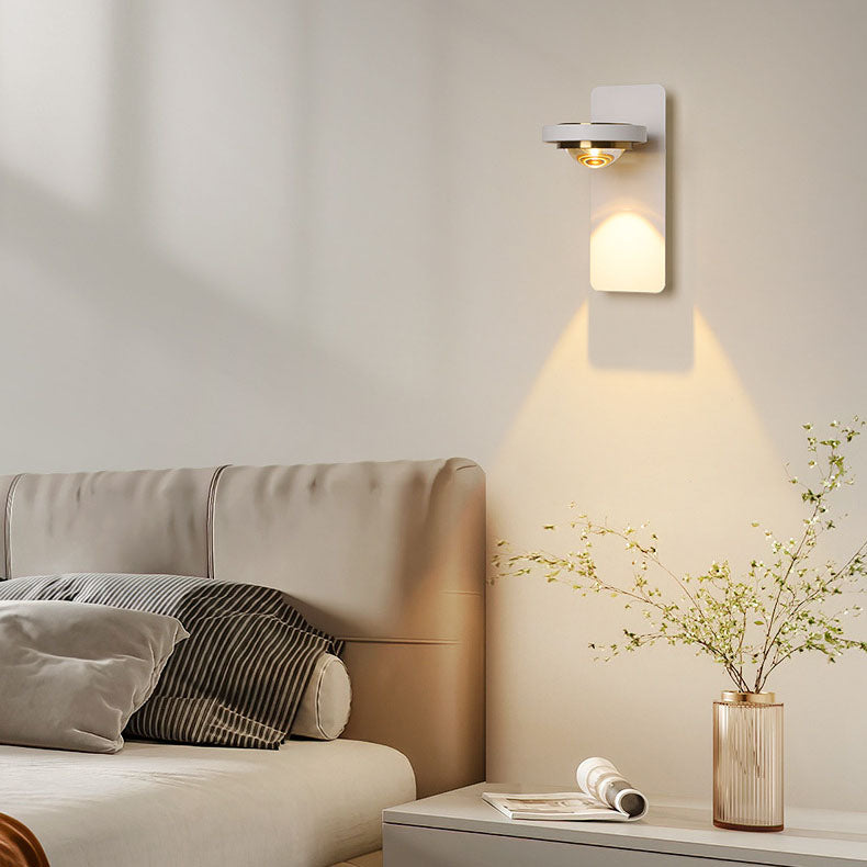 Round Iron Aluminum Rotatable LED Wall Sconce Lamp
