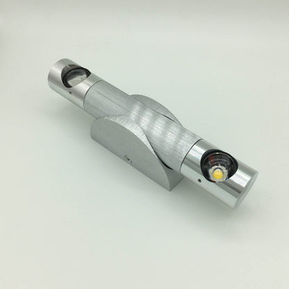 Acrylic Aluminum Cylinder Rotating LED Wall Sconce Lamp