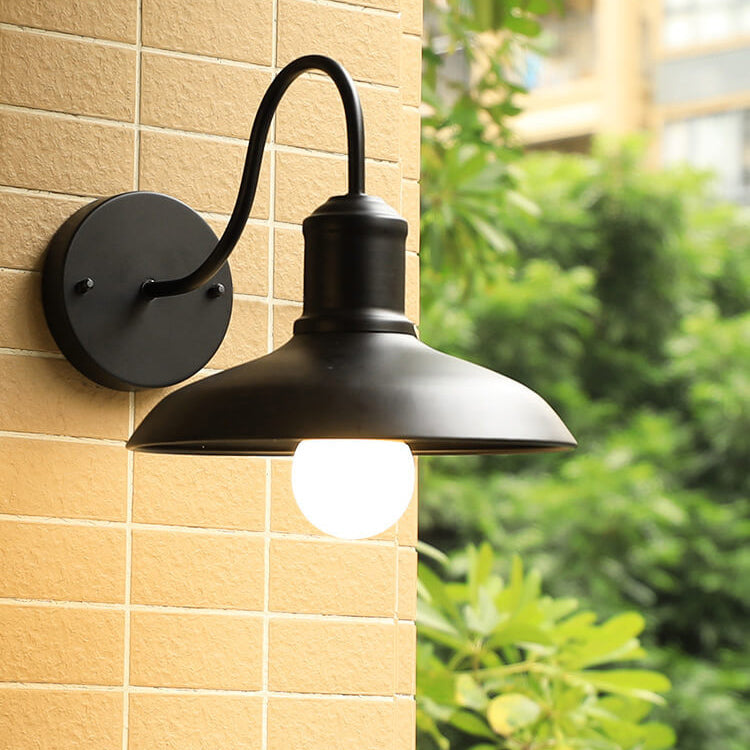 Loft Outdoor Waterproof 1-Light Bent Arm Wall Sconce Lamp
