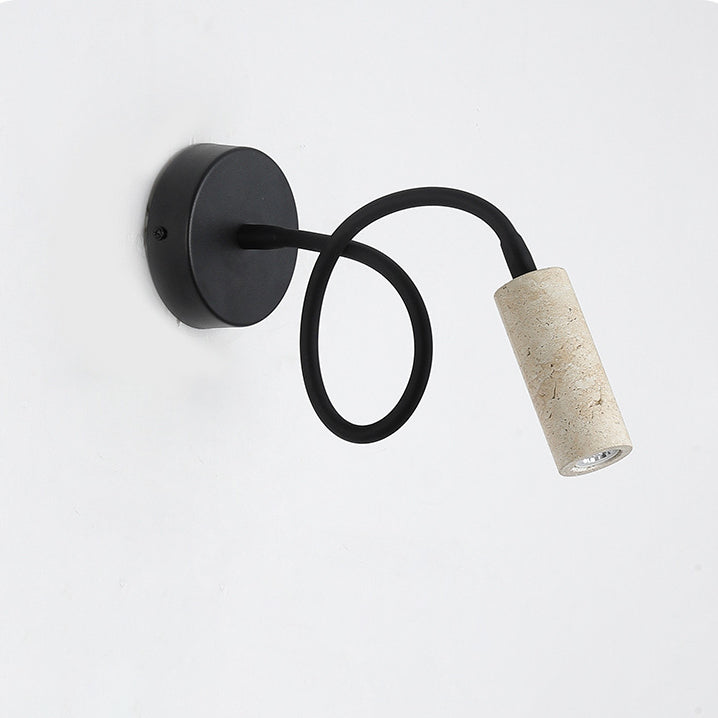Japanese Travertine 1-Light Adjustable Wall Sconce Lamp