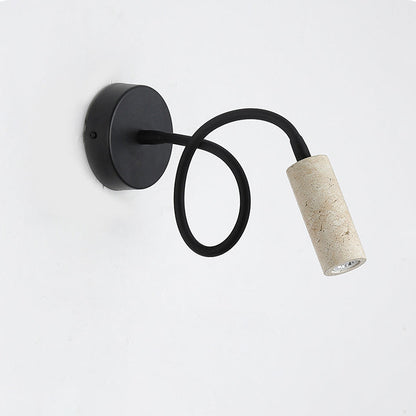Japanese Travertine 1-Light Adjustable Wall Sconce Lamp
