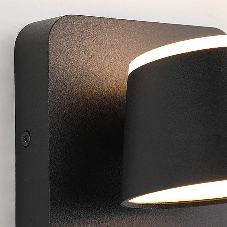 Round Square Base Iron Aluminum PS LED Wall Sconce Lamp