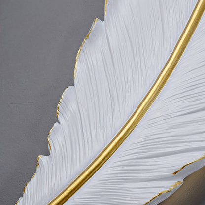 Nordic Feather Hardware Resin LED Wall Sconce Lamp