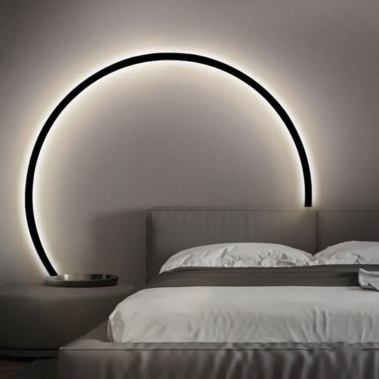Minimalist Aluminum Acrylic Round LED Wall Sconce Lamp