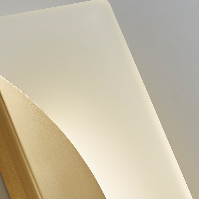 Luxury Full Copper Rectangular Acrylic LED Wall Sconce Lamp