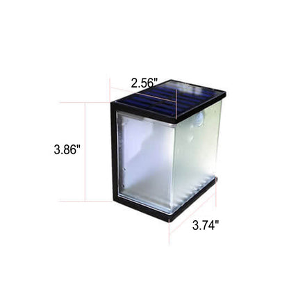Solar Box Design LED Outdoor Decoration Wall Sconce Lamp