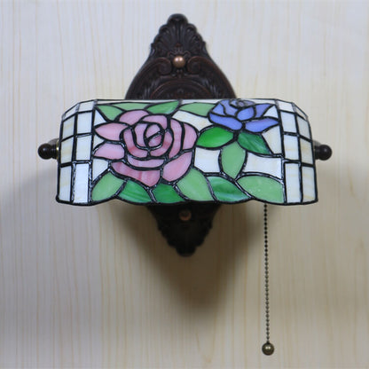Tiffany Stained Glass 1-Light Zipper Wall Sconce Lamp