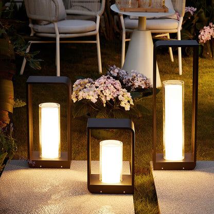 Modern Square Stainless LED Outdoor Lawn Landscape Light