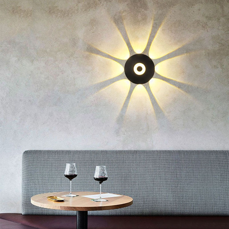 Scandinavian Aluminum Round Shade LED Wall Sconce Lamp