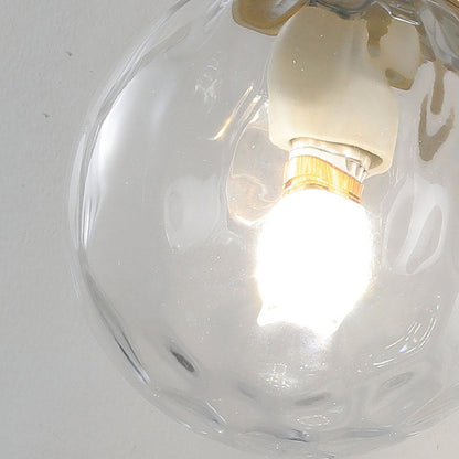 Luxury Glass Orb Copper Base 1-Light Wall Sconce Lamp