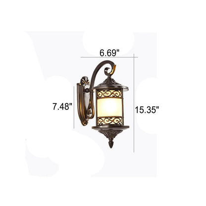 Cylindrical Outdoor Waterproof 1-Light Wall Sconce Lamp
