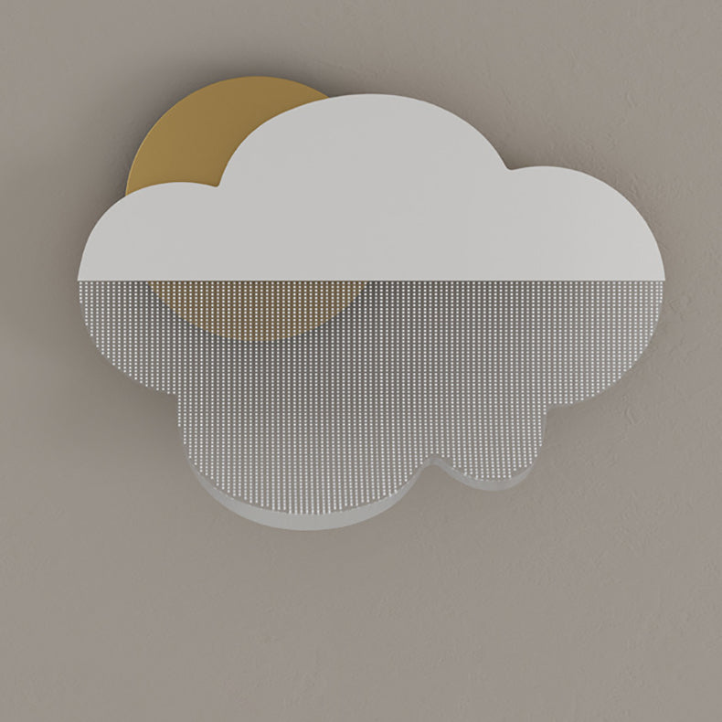 Simplicity Iron Acrylic Cloud Shade LED Wall Sconce Lamp