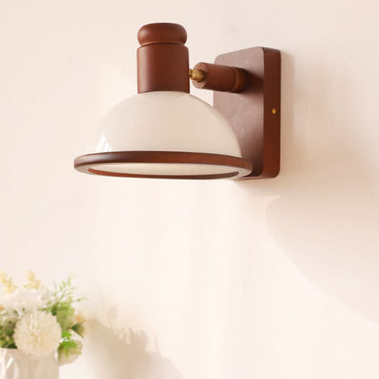 Chinese Adjustable Swing Arm Dome 1-Light Wall Sconce Lamp