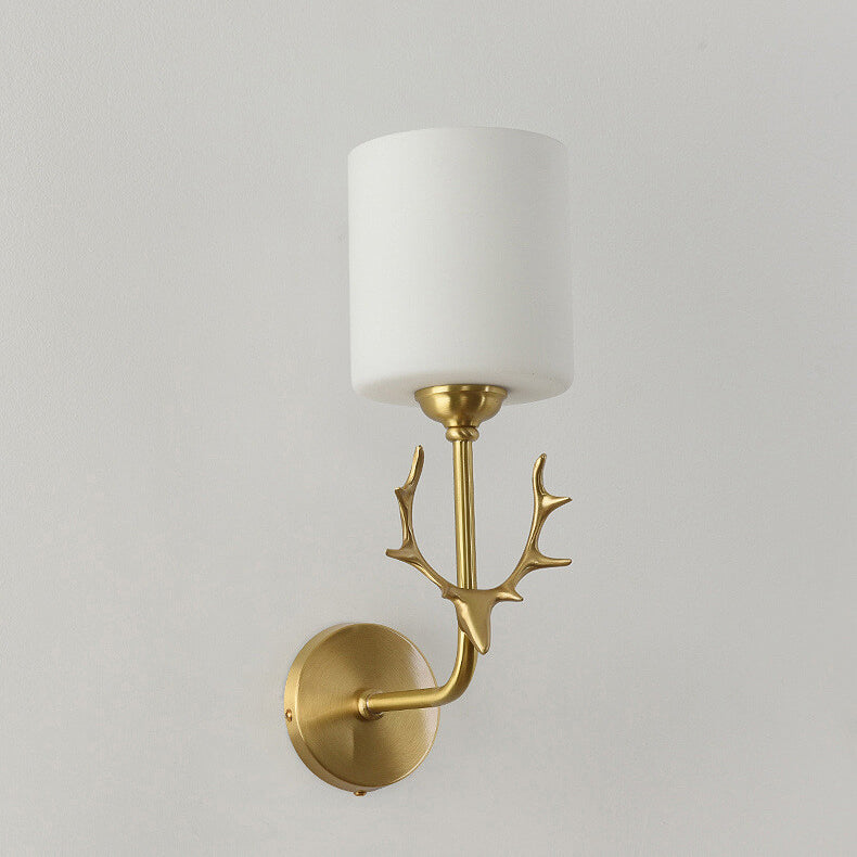 Scandinavian Antler Copper 1-Light Wall Sconce Lamp