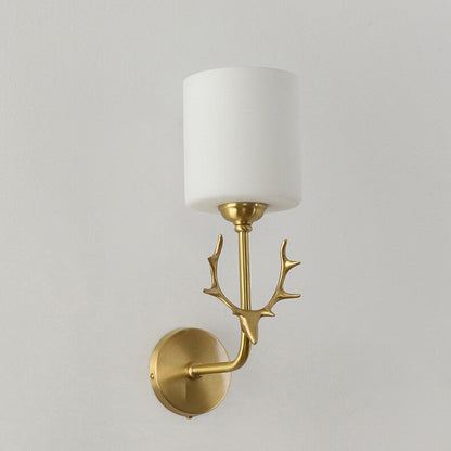 Scandinavian Antler Copper 1-Light Wall Sconce Lamp
