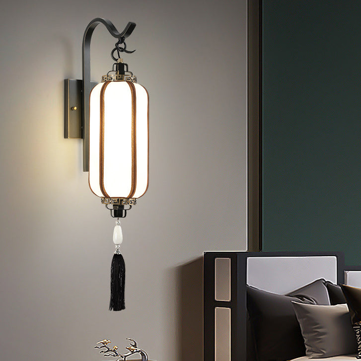 Chinese Copper Lantern Design 1-Light Wall Sconce Lamp