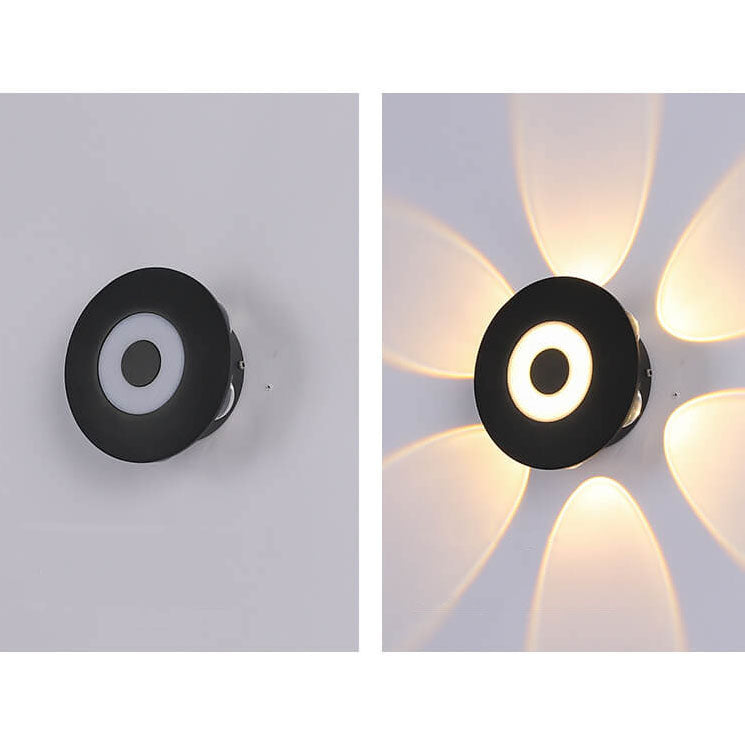 Black Indoor Outdoor Waterproof LED Wall Sconce Lamp