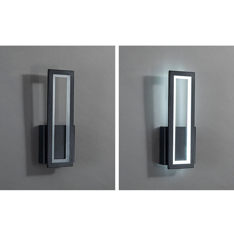 Solid Color Rectangular Acrylic LED Wall Sconce Lamp