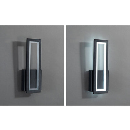 Solid Color Rectangular Acrylic LED Wall Sconce Lamp