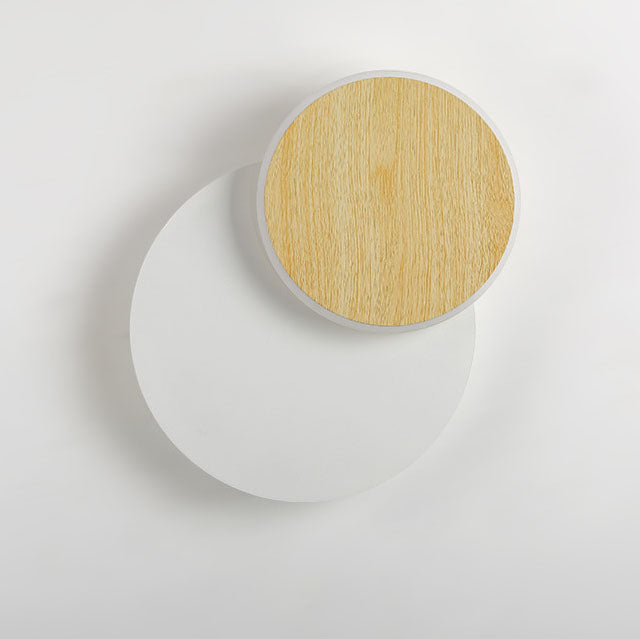 Nordic Minimalist Log Square Round LED Wall Sconce Lamp