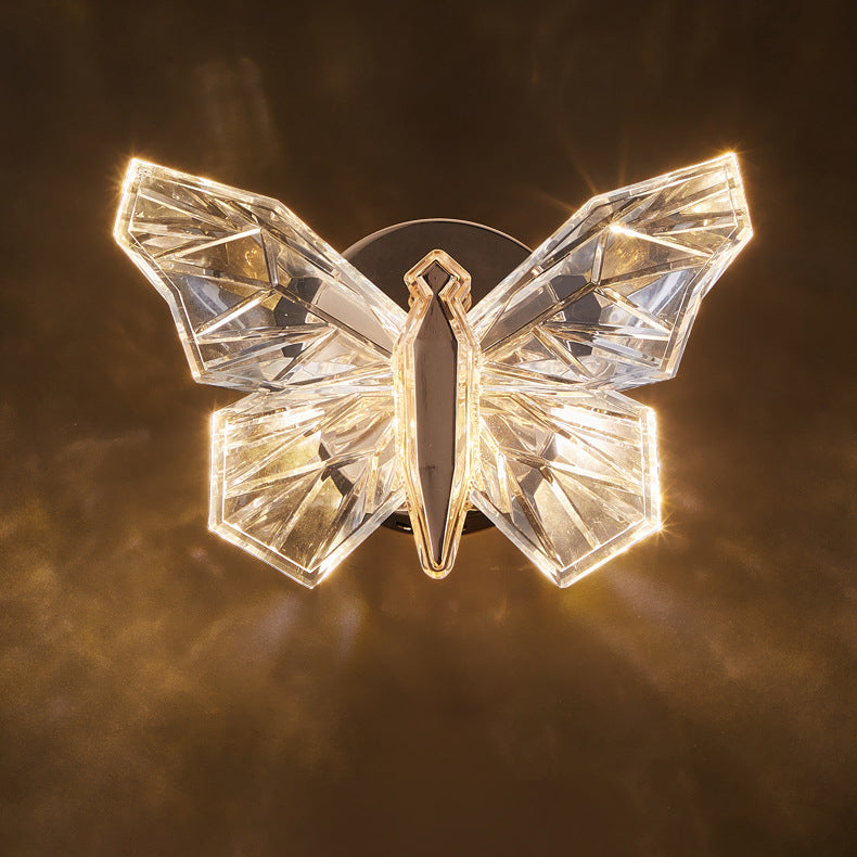 Butterfly Hardware Aluminum Acrylic LED Wall Sconce Lamp
