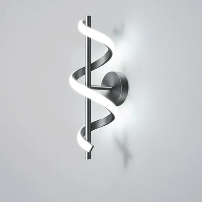 Spiral Hardware Aluminum Silicone LED Wall Sconce Lamp
