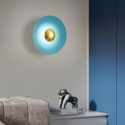 Macaron Flying Saucer Hardware LED Wall Sconce Lamp