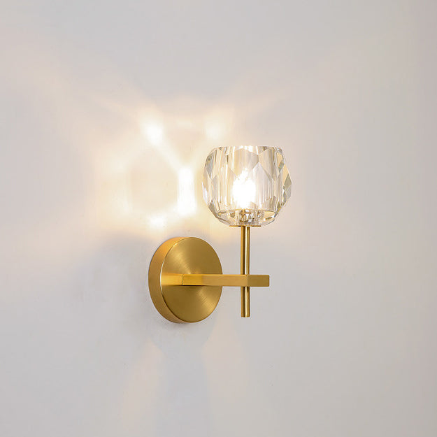 Mid-Century Iron Straight Pole 1-Light Wall Sconce Lamp